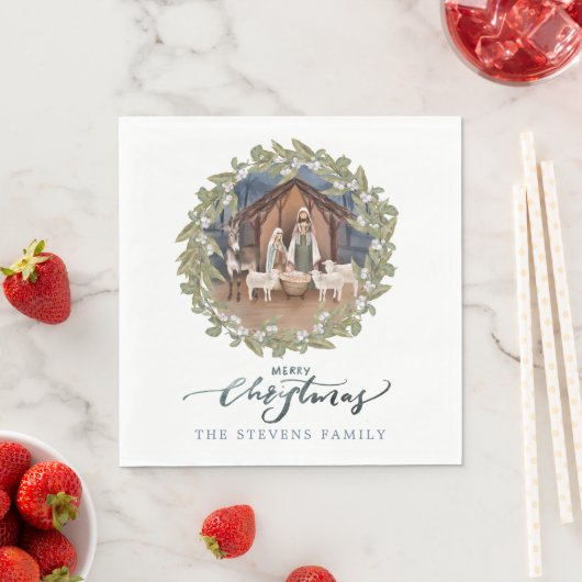 Baby Jezus in de Manger Nativiteit Servet (Insitu)