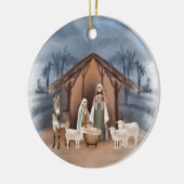 Baby Jezus in de Manger Nativity Keramische Orhelm Keramisch Ornament (Links)