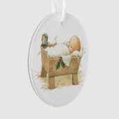 Baby Jezus in Manger Acrylornament Ornament (voorkant)