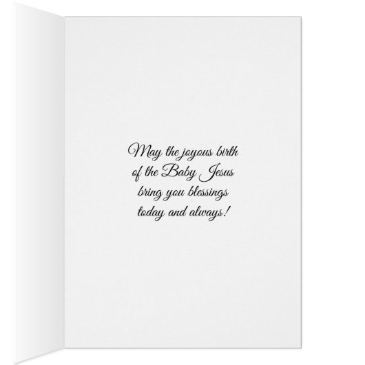 Baby Jezus in Manger Kerstmis Floral (Binnen (Rechts))