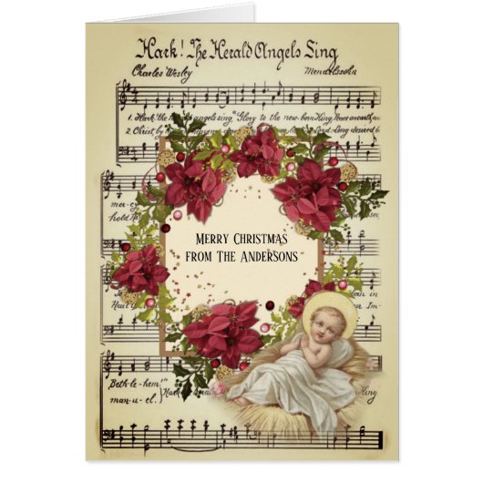 Baby Jezus in Manger Kerstmis — Sheet Music (Voorkant)