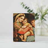 Baby Jezus in Mary's armen Briefkaart (Staand voorkant)