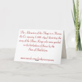 Baby Jezus Kerstkaarten Feestdagen Kaart (Achterkant)