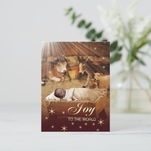 Baby Jezus Kerstmis Briefkaarten (Staand voorkant)