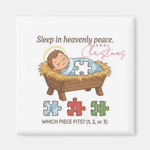 Baby Jezus legpuzzel patroon spel magneet