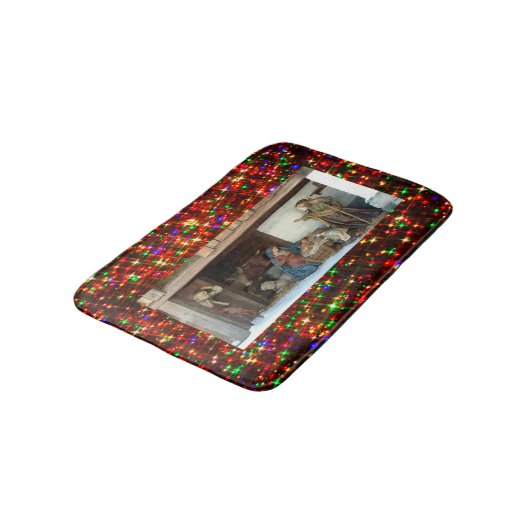 Baby Jezus, Maria en Jozef Geboorte Badmat (Gekanteld)