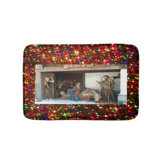 Baby Jezus, Maria en Jozef Geboorte Badmat (Voorkant)