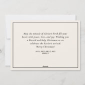 Baby Jezus Maria Jozef Geboorte Vrolijk Kerstfeest Feestdagenkaart (Achterkant)