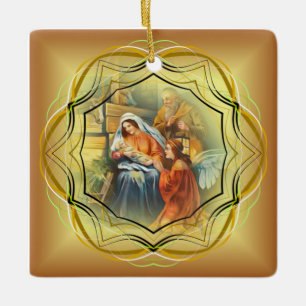 Baby Jezus, Mary & Joseph, De Heilige Familie, Ang Keramisch Ornament