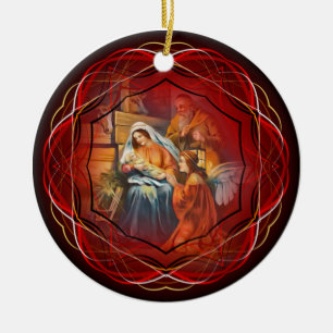 Baby Jezus, Mary & Joseph, De Heilige Familie, Ang Keramisch Ornament