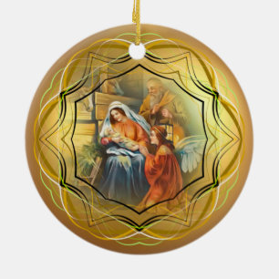 Baby Jezus, Mary & Joseph, De Heilige Familie, Ang Keramisch Ornament