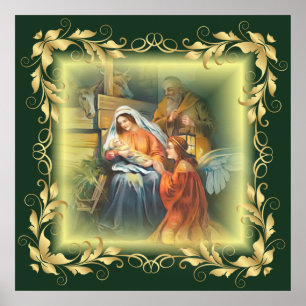 Baby Jezus, Mary & Joseph ~ De Heilige Familie ~ Poster
