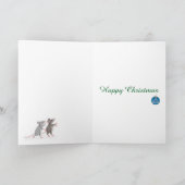 Baby Jezus met corgi en kerstboomkaart Kaart (Binnen)