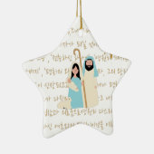 Baby Jezus met Koreaanse Kerstmis Keramisch Ornament (Rechts)