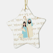 Baby Jezus met Koreaanse Kerstmis Keramisch Ornament (Links)