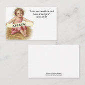 Baby Jezus met Scriptcitaat Religieuze kaarten Visitekaartje (Voorkant / Achterkant)