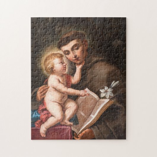 Baby Jezus met St. Anthony van Padua Legpuzzel (Verticaal)