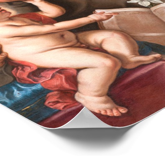 Baby Jezus met St. Anthony van Padua Poster (Hoek)