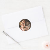 Baby Jezus met St. Anthony van Padua Ronde Sticker (Envelop)