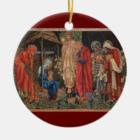 Baby Jezus Religieuze kerstversiering Keramisch Ornament (Voorkant)