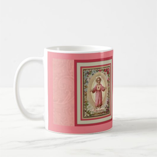 Baby Jezus Roze God zegene jullie koffie Mok (Links)