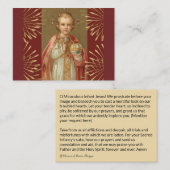 Baby Jezus van de Heilige Stoel Praag Visitekaartje (Voorkant / Achterkant)