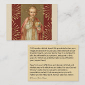 Baby Jezus van de Heilige Stoel Praag Visitekaartje (Voorkant / Achterkant)