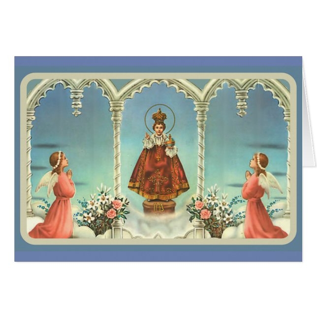 Baby Jezus van Praag Adoring Angels (Voorkant Horizontaal)