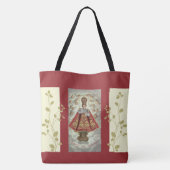 Baby Jezus van Praag Adoring Angels Tote Bag (Achterkant)