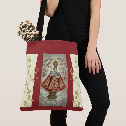 Baby Jezus van Praag Adoring Angels Tote Bag (Dichtbij)
