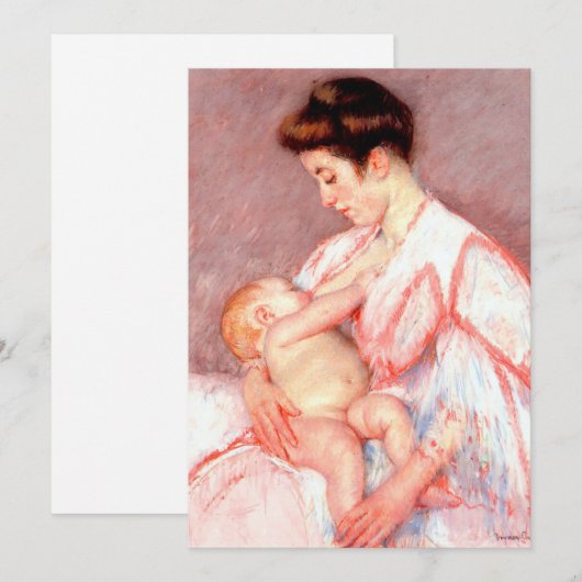 Baby John Being Nursed | Mary Cassatt (Voorkant / Achterkant)