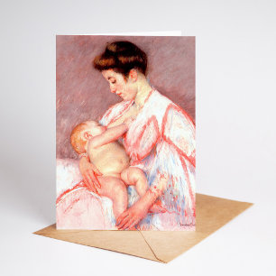 Baby John wordt gezoogd   Mary Cassatt Kaart