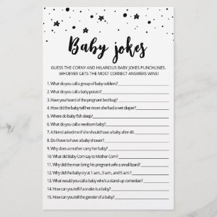 Baby Jokes Baby shower spel met antwoorden