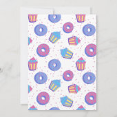 Baby jongen 2e verjaardag Donut uitnodiging (Achterkant)