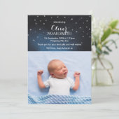 Baby jongen aankondiging / dank je kaart (Staand voorkant)