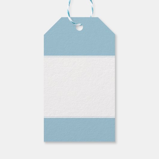 Baby Jongen Aankondiging Gift Monogram Cadeaulabel (Achterkant)