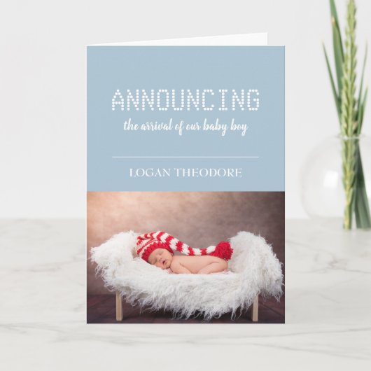 Baby jongen | Aankondiging van geboorte - Geperson (Voorkant)