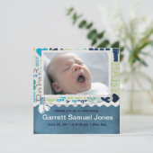 Baby Jongen Baby aankondiging (Staand voorkant)