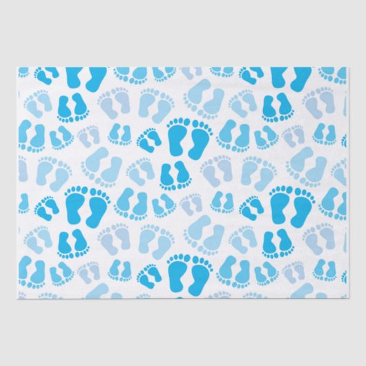 Baby jongen baby voetjes tissuepapier (Voorkant)