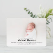 Baby Jongen Blauw Foto Eenvoudige Leuke Strepen (Staand voorkant)