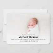 Baby Jongen Blauw Foto Eenvoudige Leuke Strepen (Voorkant)