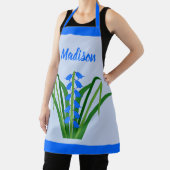 Baby Jongen Blauwe Bloemen Lente Aangepast Schort (Insitu)