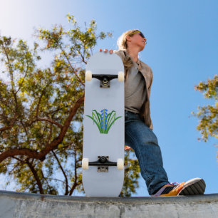 Baby Jongen Blauwe Klokjes Bloemen Lente Persoonlijk Skateboard