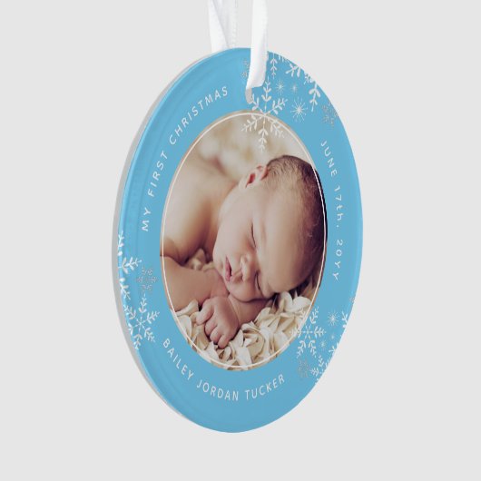 Baby Jongen Blue Ornament (voorkant)
