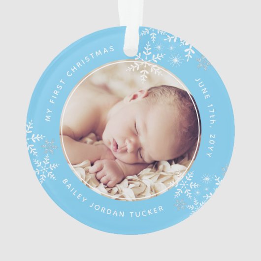 Baby Jongen Blue Ornament (achterkant)