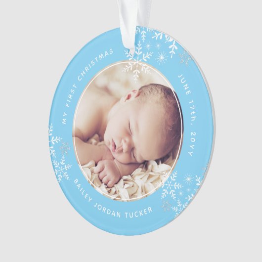 Baby Jongen Blue Ornament (voorkant)