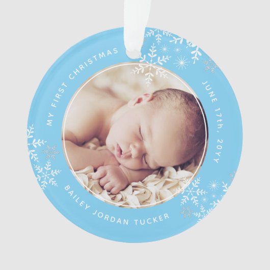 Baby Jongen Blue Ornament (voorkant)