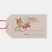Baby Jongen Bosdier Shower Cadeaulabel (Achterkant Horizontaal)