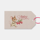 Baby Jongen Bosdier Shower Cadeaulabel (Voorkant (Horizontaal))