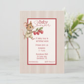 Baby Jongen Bosdier Shower Kaart (Staand voorkant)
